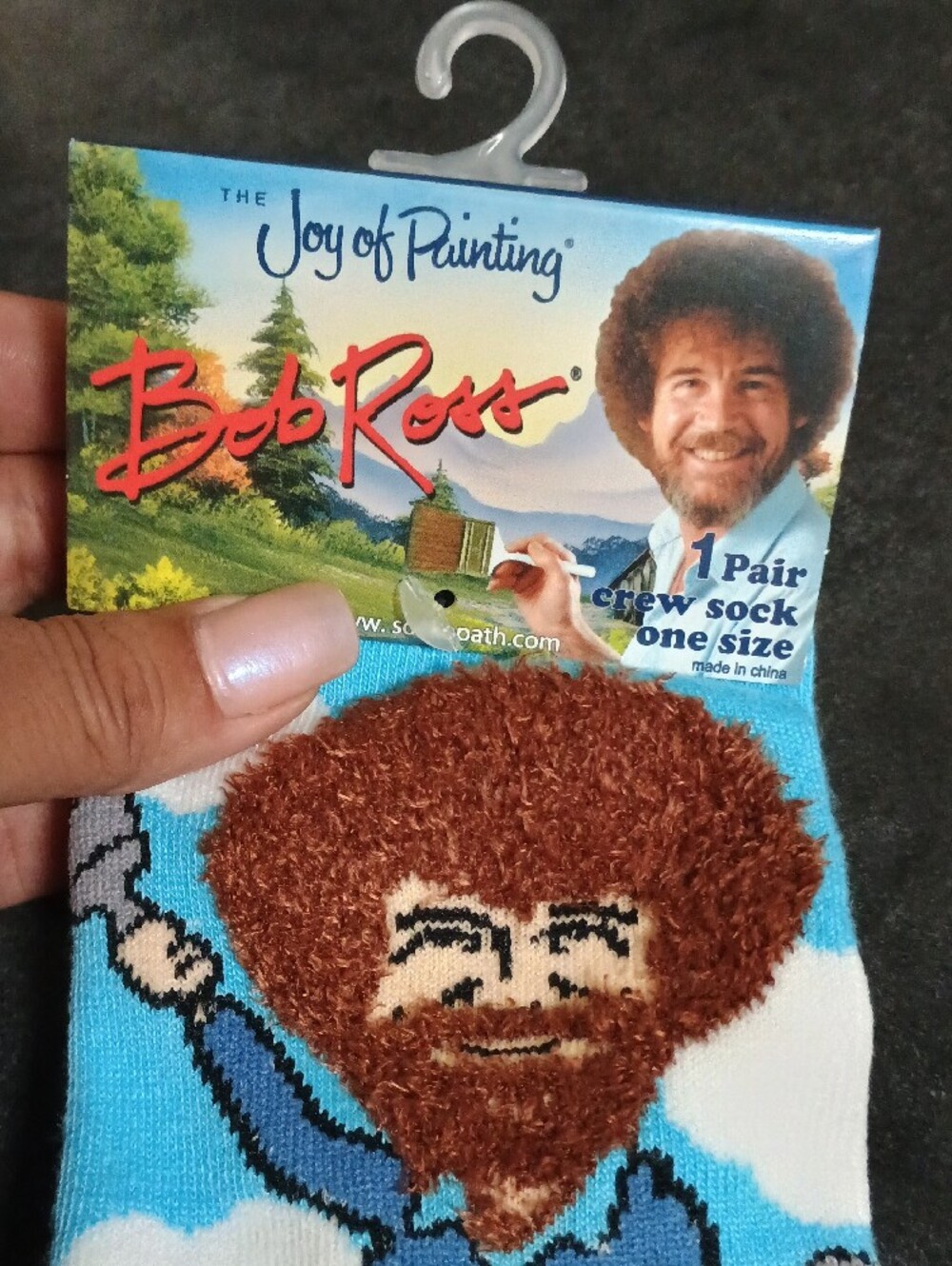 Bob Ross Men’s Crew Socks - Picture 2 of 2